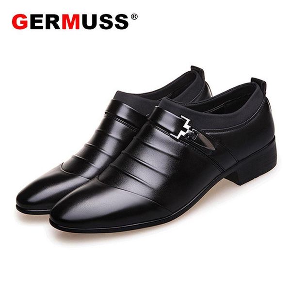 dress shoes handmade leather formal men office business wedding suit loafers pointed toecasual sapato social masculino, Black
dress shoes handmade leather formal men office business wedding suit loafers pointed toecasual sapato social masculino, Black