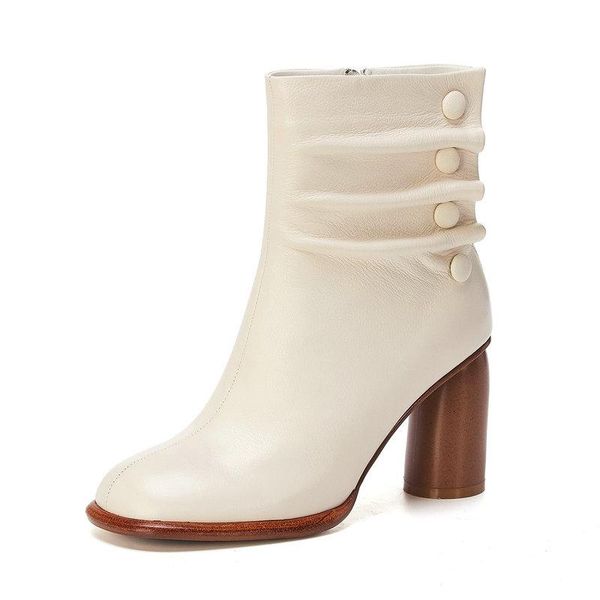 Genuine leather Women rouned high heels ankle Boots Autumn Winter Warm square Toe High Quality Shoes Woman large size 41 42 43, Black
Genuine leather Women rouned high heels ankle Boots Autumn Winter Warm square Toe High Quality Shoes Woman large size 41 42 43, Black