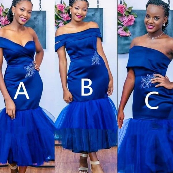 royal blue bridesmaid dresses 2022 mermaid boat neck/one shoulder/strapless tea-length satin wedding party gowns for black girls, White;pink
royal blue bridesmaid dresses 2022 mermaid boat neck/one shoulder/strapless tea-length satin wedding party gowns for black girls, White;pink