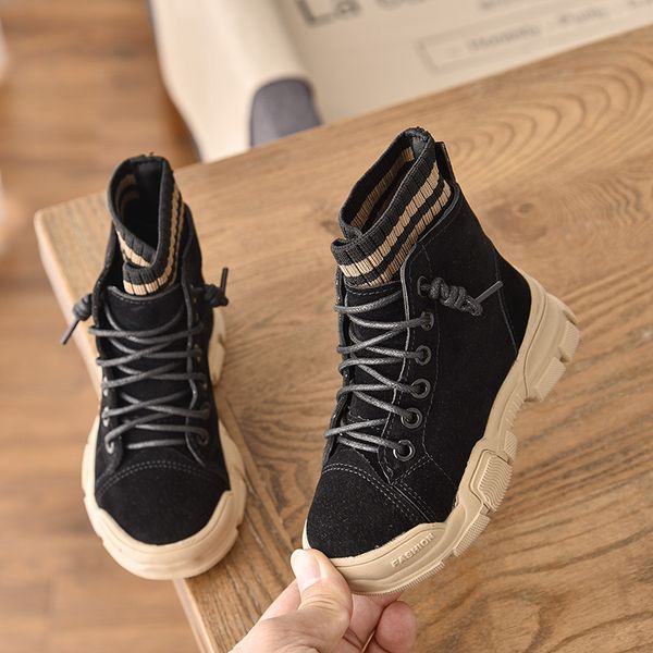 leather 2020 new boots autumn winter warm children high maritn boot girls fashion knitting shoes kid casual sneakers, Black;red
leather 2020 new boots autumn winter warm children high maritn boot girls fashion knitting shoes kid casual sneakers, Black;red