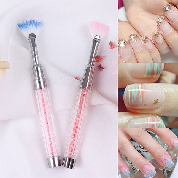 1pc gradient fan shape nail art brush 3d painting gel nail brush liner pink rhinestone handle dust glitter powder remover pen, Yellow
1pc gradient fan shape nail art brush 3d painting gel nail brush liner pink rhinestone handle dust glitter powder remover pen, Yellow