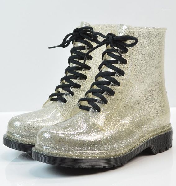 fashion glitter lace-up ladies pvc transparent rainboots rainy season waterproof women rain boots water shoes student rain boots1, Black
fashion glitter lace-up ladies pvc transparent rainboots rainy season waterproof women rain boots water shoes student rain boots1, Black