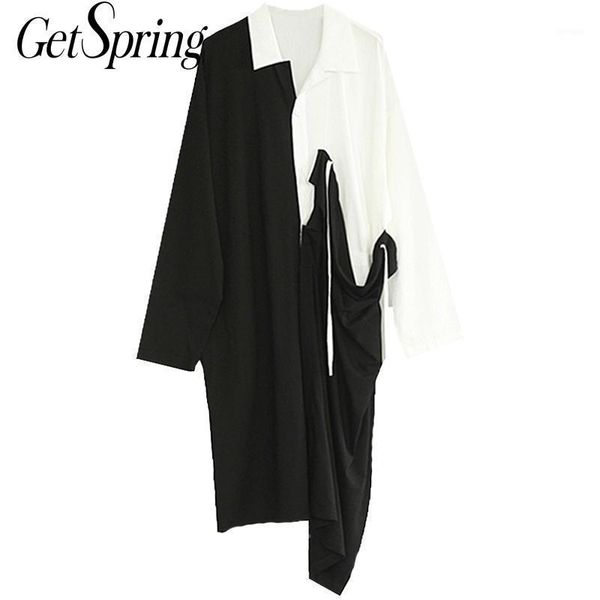 getspring women blouse color matching women shirt lace up split ladies loose long irregular womens blouses 2020 spring1, White
getspring women blouse color matching women shirt lace up split ladies loose long irregular womens blouses 2020 spring1, White