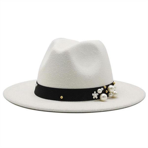 wide brim hats women wool fedora hat with pearl ribbon gentleman elegant lady winter autumn panama sombrero girl jazz cap, Blue;gray
wide brim hats women wool fedora hat with pearl ribbon gentleman elegant lady winter autumn panama sombrero girl jazz cap, Blue;gray