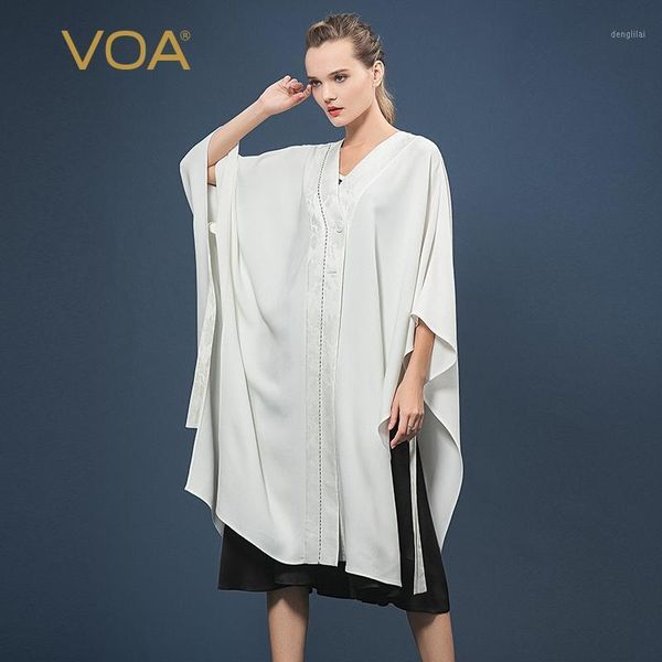 voa silk 60mm sky heavy deep black v-neck arch needle large arm streamers robe-long coat w5931, Black;brown
voa silk 60mm sky heavy deep black v-neck arch needle large arm streamers robe-long coat w5931, Black;brown