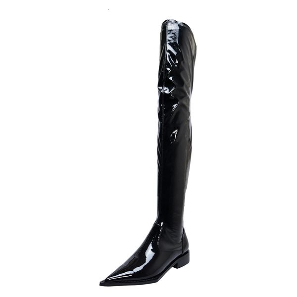 diagonal 2021 cow women's patent boots big spring and autumn ywlg, Black
diagonal 2021 cow women's patent boots big spring and autumn ywlg, Black