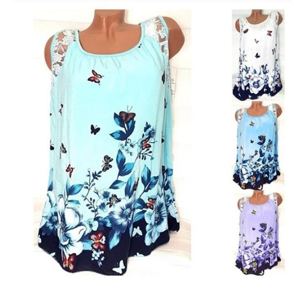 women's t-shirt plus size lace patchwork sleeveless floral butterfly printed t shirt 2021 summer women casual loose o neck tees female, White
women's t-shirt plus size lace patchwork sleeveless floral butterfly printed t shirt 2021 summer women casual loose o neck tees female, White