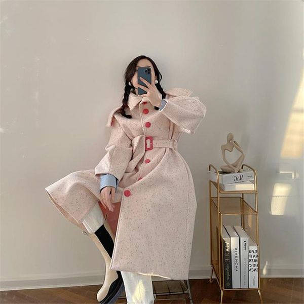 women's wool & blends autumn winter 2021 women elegant long coat with solid color sleeve chic outerwear ladies overcoat y270, Black
women's wool & blends autumn winter 2021 women elegant long coat with solid color sleeve chic outerwear ladies overcoat y270, Black