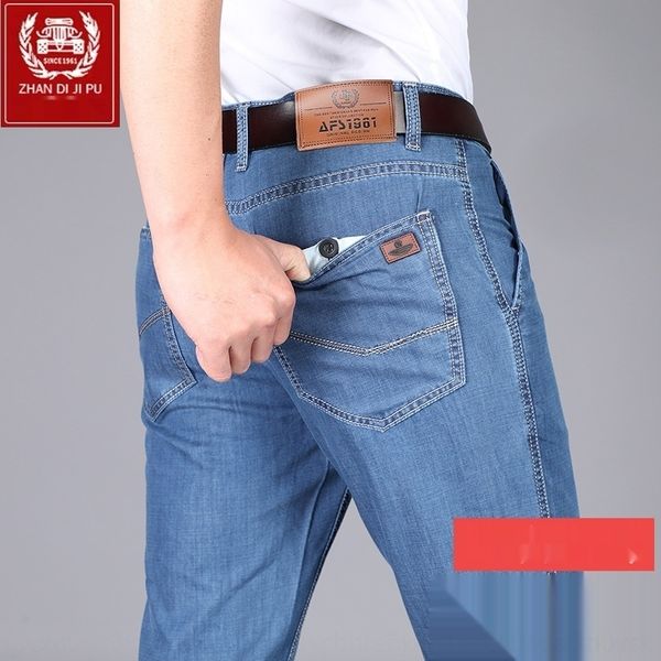 t9bo1 modal thin jeans loose straight pants jeans and summer men's ir trousers men's trousers ultra-thin elastic high waist long p, Blue
t9bo1 modal thin jeans loose straight pants jeans and summer men's ir trousers men's trousers ultra-thin elastic high waist long p, Blue