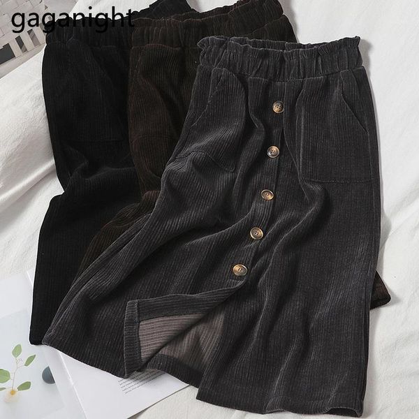 gaganight vintage women corduroy midi skirt elastic high waist fashion autumn winter skirts lady chic single breasted faldas new1, Black
gaganight vintage women corduroy midi skirt elastic high waist fashion autumn winter skirts lady chic single breasted faldas new1, Black