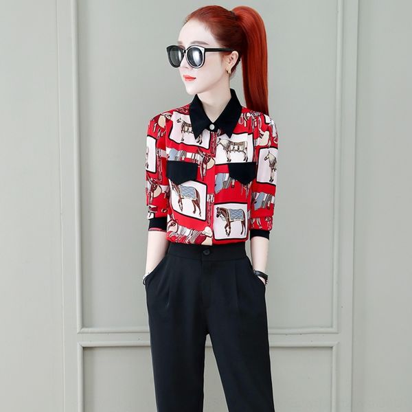 5on92 women's slimming shirt new 2020 autumn korean style fashion suit shirt ankle pants two-piece suit oztsk, Gray
5on92 women's slimming shirt new 2020 autumn korean style fashion suit shirt ankle pants two-piece suit oztsk, Gray