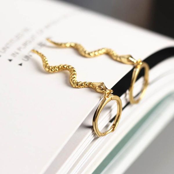 hoop & huggie long snake earrings 925 sterling silver golden color fashion fine jewelry round circle party gifts for women/girls birthday, Golden;silver
hoop & huggie long snake earrings 925 sterling silver golden color fashion fine jewelry round circle party gifts for women/girls birthday, Golden;silver