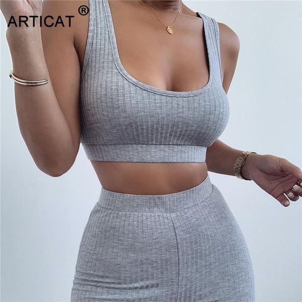 articat knitted two pieces women set casual fitness female tank bars and leggings pants suit solid stretch tracksuit 201104, Gray
articat knitted two pieces women set casual fitness female tank bars and leggings pants suit solid stretch tracksuit 201104, Gray