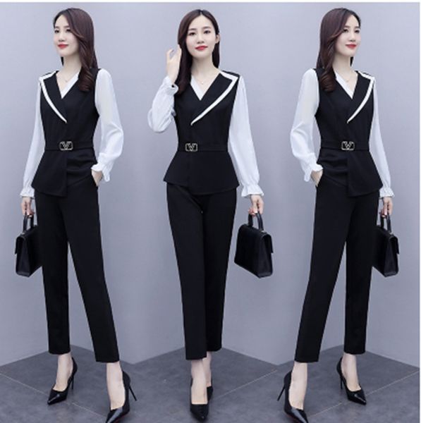 2020 autumn new slim fit suit collar professional autumn dress new women's dress suit fashion high end age reduction two piece women�, Gray
2020 autumn new slim fit suit collar professional autumn dress new women's dress suit fashion high end age reduction two piece women�, Gray