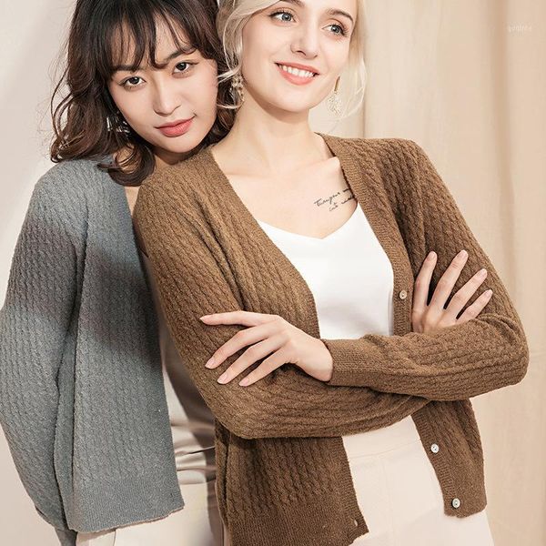 pure wool sweater women long-sleeve v-neck fall casual outwear pure color thin section ladies fashion knit jacket1, White
pure wool sweater women long-sleeve v-neck fall casual outwear pure color thin section ladies fashion knit jacket1, White