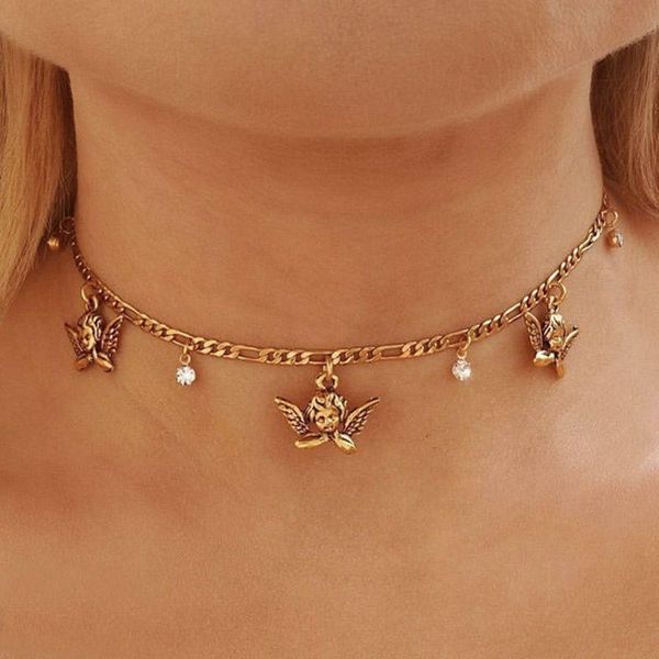 cute little angel metal pendant choker necklace retro baby rhinestone tassel clavicle chain jewelry lady, Golden;silver
cute little angel metal pendant choker necklace retro baby rhinestone tassel clavicle chain jewelry lady, Golden;silver