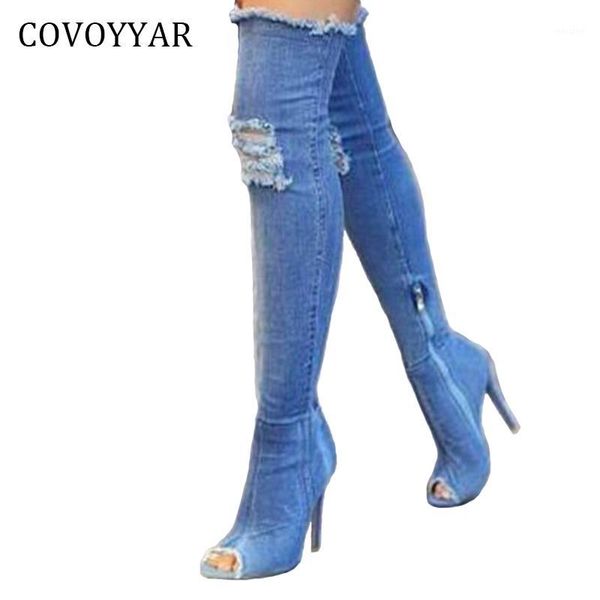 boots covoyyar 2021 peep toe over knee high spring autumn thin heel women fashion denim elastic slim shoes wbs2991, Black
boots covoyyar 2021 peep toe over knee high spring autumn thin heel women fashion denim elastic slim shoes wbs2991, Black