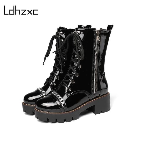 ldhzxc 2020 autumn winter women ankle boots women platform female high heels boots with buckles round toe zipper short, Black
ldhzxc 2020 autumn winter women ankle boots women platform female high heels boots with buckles round toe zipper short, Black