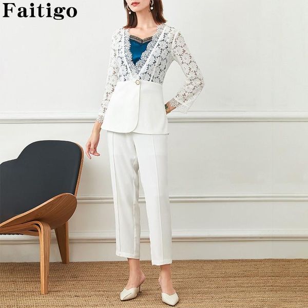 blazer and pants set for women autumn fashion lace coat office wear ladies suit elegant two piece female suits, White
blazer and pants set for women autumn fashion lace coat office wear ladies suit elegant two piece female suits, White