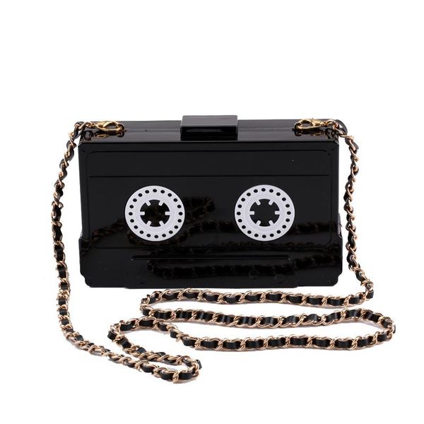 audio tape shaped acrylic women's handbag cassettes evening clutch bag hard box high-end wallet small party purse handbags good
audio tape shaped acrylic women's handbag cassettes evening clutch bag hard box high-end wallet small party purse handbags good