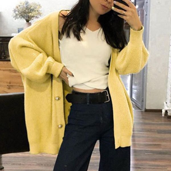 lasperal antumn cardigan women winter 2020 long lantern sleeve oversized button knitted sweater hollow out v neck knitwears, White
lasperal antumn cardigan women winter 2020 long lantern sleeve oversized button knitted sweater hollow out v neck knitwears, White