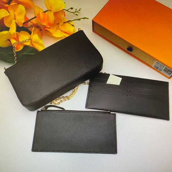 women set pochette bags strap handbag shoulder felicie 3 qual chain m61276 embossing card crossbody wallets pieces holder purse wit wbwo, Red;black
women set pochette bags strap handbag shoulder felicie 3 qual chain m61276 embossing card crossbody wallets pieces holder purse wit wbwo, Red;black