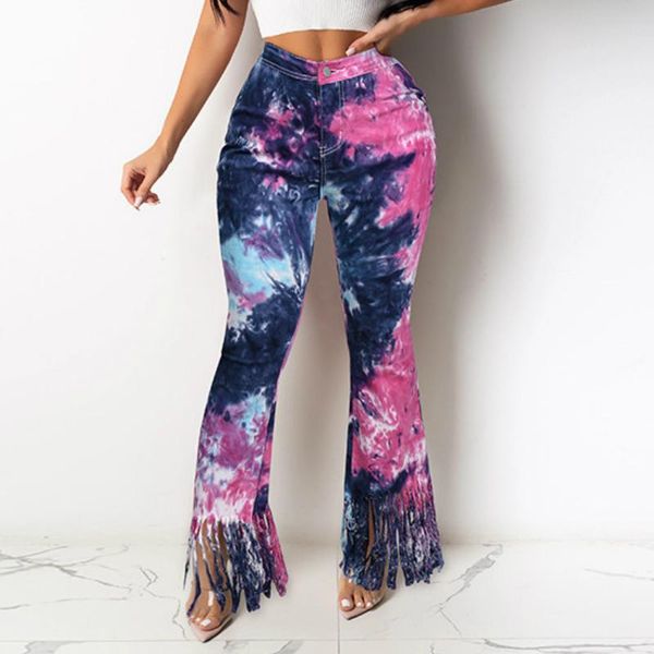 women fashion streetwear tassels bell bottoms jeans casual high waist printed tie-dye slim long pants femme elastic trousers xxl, Black;white
women fashion streetwear tassels bell bottoms jeans casual high waist printed tie-dye slim long pants femme elastic trousers xxl, Black;white