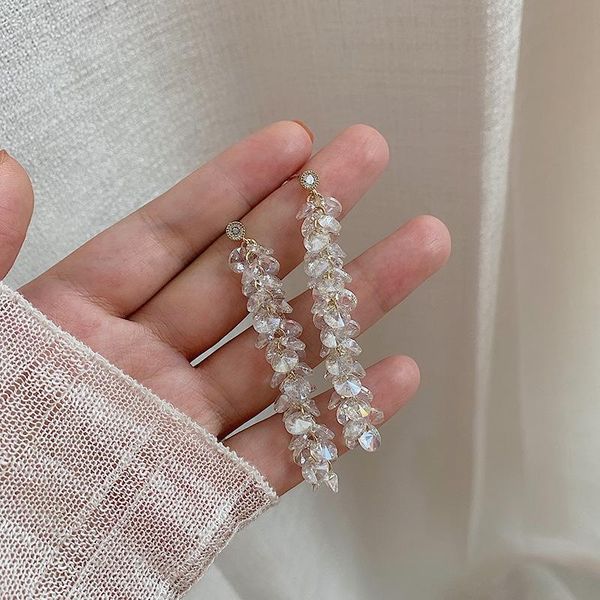 dangle & chandelier 2021 fahion women's earrings fine crystal tassels drop for women bijoux korean girl party jewelry gifts wholesale, Silver
dangle & chandelier 2021 fahion women's earrings fine crystal tassels drop for women bijoux korean girl party jewelry gifts wholesale, Silver