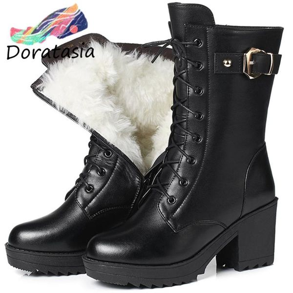 doratasia women high heels casual daily shoes classic boots women lace up square heel buckle warm winter boots, Black
doratasia women high heels casual daily shoes classic boots women lace up square heel buckle warm winter boots, Black