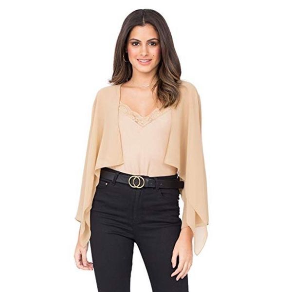 new summer women's fashion open front solid chiffon long sleeve sheer bolero shrug cardigan cropped blouse loose casual shirts, White
new summer women's fashion open front solid chiffon long sleeve sheer bolero shrug cardigan cropped blouse loose casual shirts, White