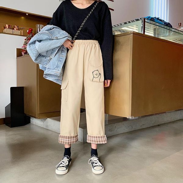 japanese kawaii soft girl korean teen loose thin pants cartoon rabbit embroidery pocket plaid splice crimping casual trousers, Black;white
japanese kawaii soft girl korean teen loose thin pants cartoon rabbit embroidery pocket plaid splice crimping casual trousers, Black;white