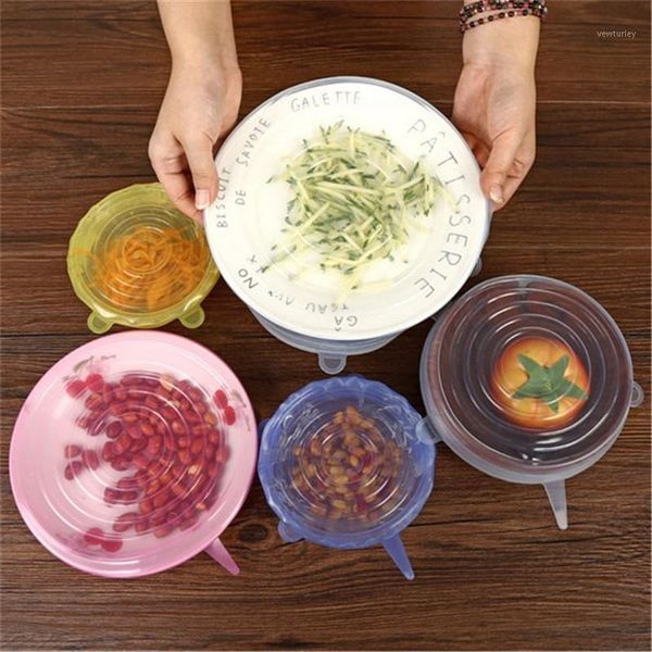 kitchen storage & organization 6pcs silicone stretch lids universal wrap bowl pot lid cover pan cooking accessories tool1
kitchen storage & organization 6pcs silicone stretch lids universal wrap bowl pot lid cover pan cooking accessories tool1