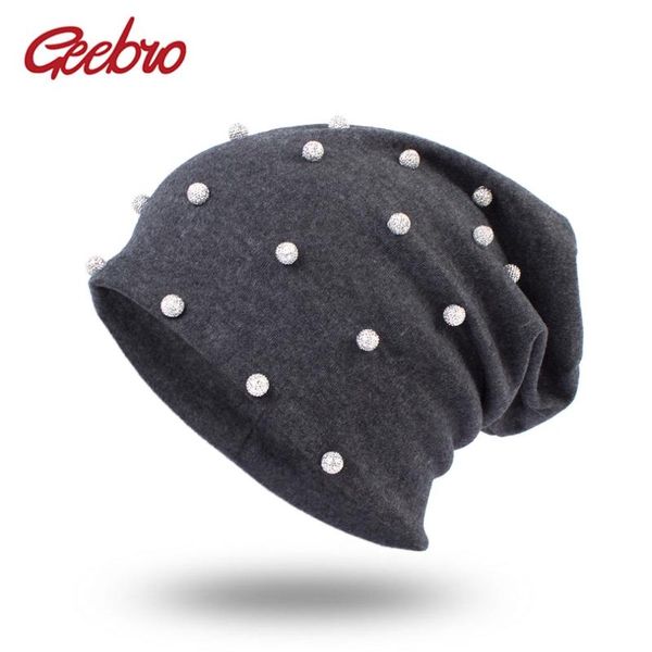 geebro women's silver pearls slouchy beanie hat spring casual cotton plain color beanies for women ladies rhinestones skullies, Blue;gray
geebro women's silver pearls slouchy beanie hat spring casual cotton plain color beanies for women ladies rhinestones skullies, Blue;gray