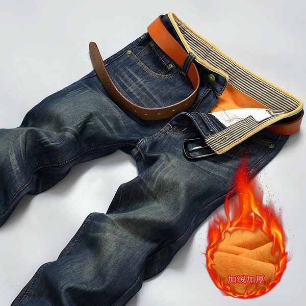 2021 new men high-quality cotton thick fleece keep warm in winter fashion scratched leisure jeans / mens casual jeans male pants, Blue
2021 new men high-quality cotton thick fleece keep warm in winter fashion scratched leisure jeans / mens casual jeans male pants, Blue
