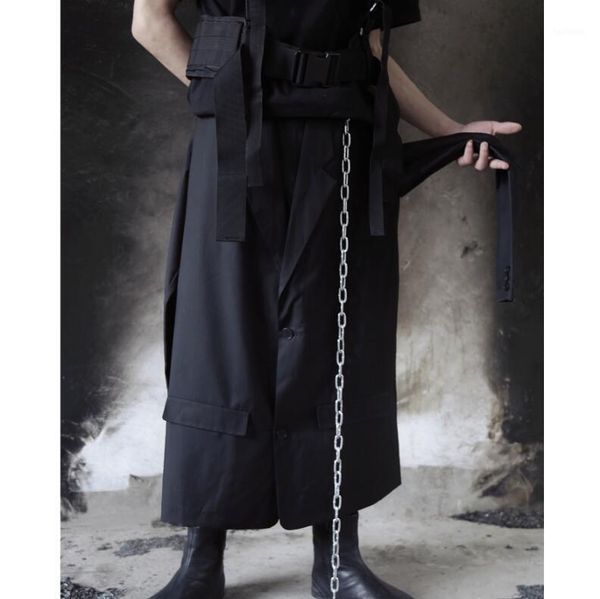 27-45 new 2020 men's hair stylist fashion original deconstructed suit skirt pants wide leg pants plus size costumes1, Black
27-45 new 2020 men's hair stylist fashion original deconstructed suit skirt pants wide leg pants plus size costumes1, Black