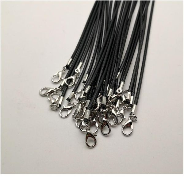 wholesale 2.0mm 60cm+5cm black wax rope lobster clasp necklace lanyard fashion jewelry pendant cords 100pcs/lot jllolg, Silver
wholesale 2.0mm 60cm+5cm black wax rope lobster clasp necklace lanyard fashion jewelry pendant cords 100pcs/lot jllolg, Silver