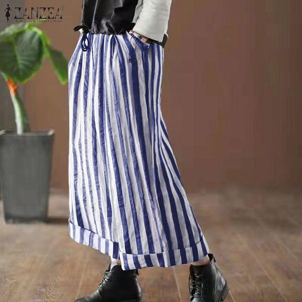 women's pants & capris plus size casual elastic waist long pantalon palazzo wide leg trousers zanzea 2021 elegant striped printed turni, Black;white
women's pants & capris plus size casual elastic waist long pantalon palazzo wide leg trousers zanzea 2021 elegant striped printed turni, Black;white