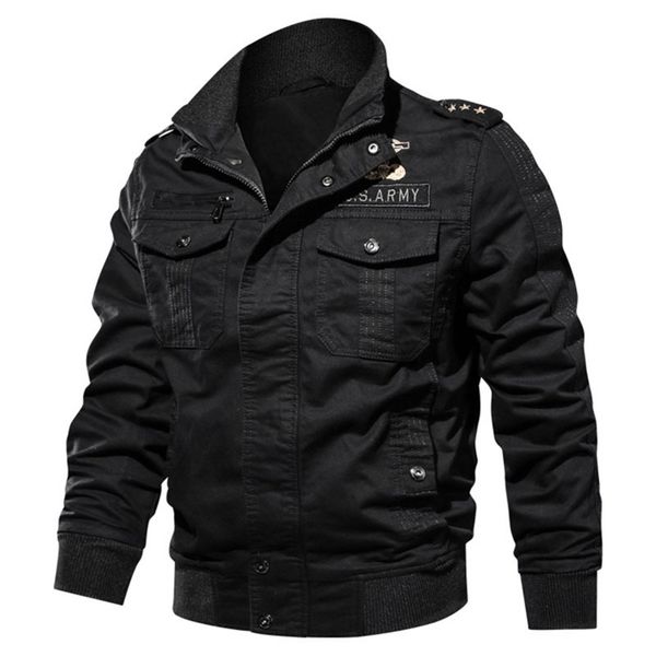new military men's bomber jacket male embroidery slim fat cotton casual jacket coat men brand clohing outwear coat lj201013, Black;brown
new military men's bomber jacket male embroidery slim fat cotton casual jacket coat men brand clohing outwear coat lj201013, Black;brown