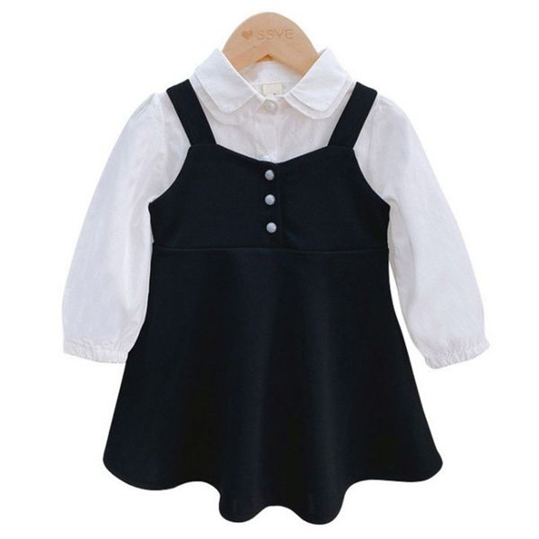 1-5 years baby girls dress set toddler kids long sleeve suspender skirt children spring fall fashion clothing 1021, White
1-5 years baby girls dress set toddler kids long sleeve suspender skirt children spring fall fashion clothing 1021, White