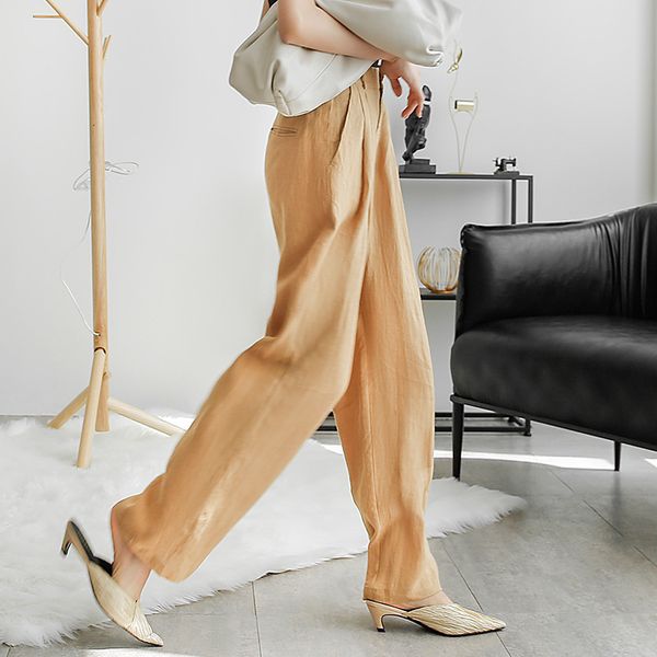 2021 new sherhure cotton and linen good quality women high waist straight long casual pants female trousers 6o3p, Black;white
2021 new sherhure cotton and linen good quality women high waist straight long casual pants female trousers 6o3p, Black;white