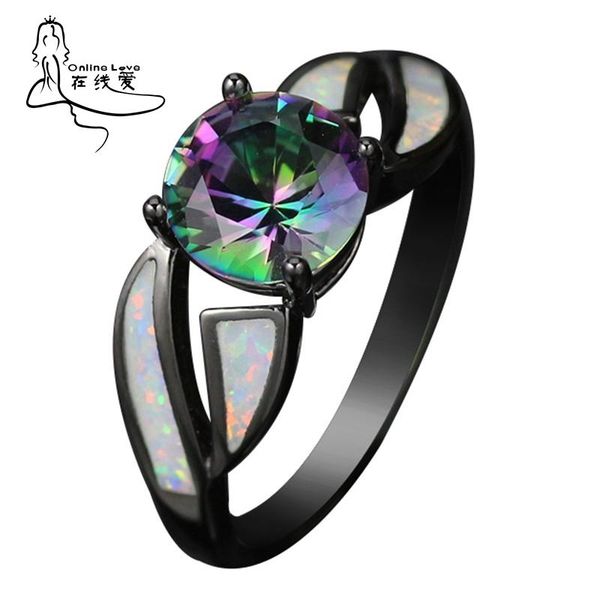 cluster rings black gun plated rainbow cubic zirconia fire opal for women fashion jewelry unique party cocktail ring r177, Golden;silver
cluster rings black gun plated rainbow cubic zirconia fire opal for women fashion jewelry unique party cocktail ring r177, Golden;silver
