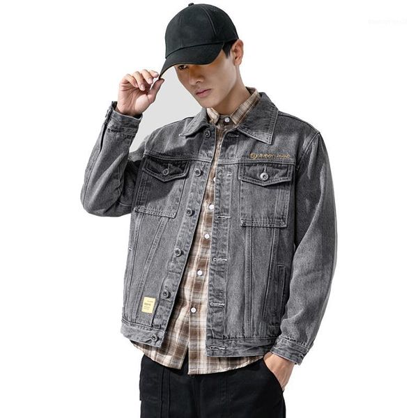men's jackets fashion streetwear punk style 2021 mens jacket black gray color patches spliced hip hop denim men plus size coat1, Black;brown
men's jackets fashion streetwear punk style 2021 mens jacket black gray color patches spliced hip hop denim men plus size coat1, Black;brown