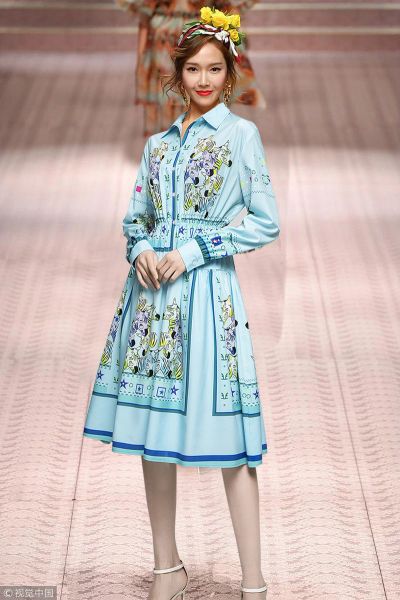 130 2021 spring a line long sleeve prom fashion lapel neck flora print mid calf brand same style as, Black
130 2021 spring a line long sleeve prom fashion lapel neck flora print mid calf brand same style as, Black