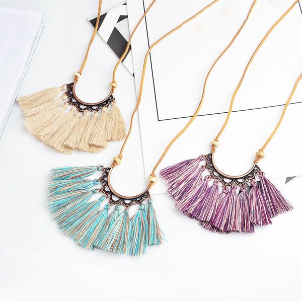 pendant necklaces arrival 1pc boho ethnic adjustable long leather rope chain tassel necklace for women girls fashion gifts, Silver
pendant necklaces arrival 1pc boho ethnic adjustable long leather rope chain tassel necklace for women girls fashion gifts, Silver