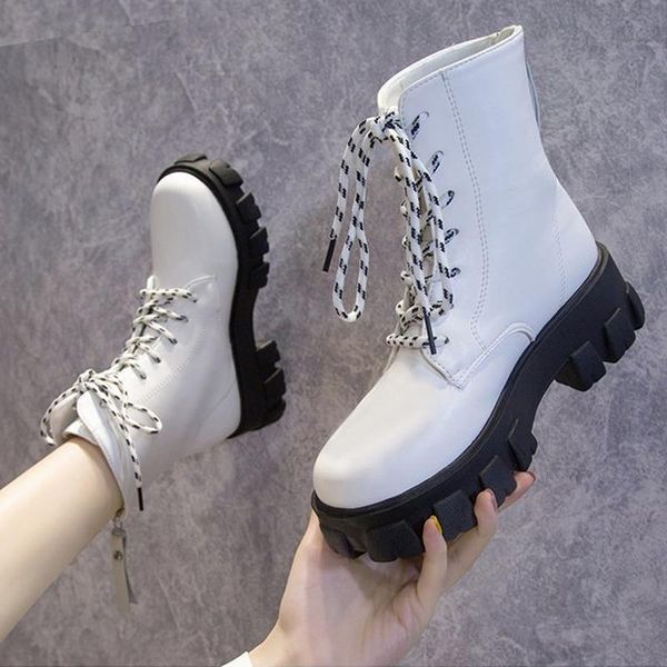 women ankle boots winter shoes platform motorcycle boots round toe lace up leather for woman zip women shoes botas 35-40, Black
women ankle boots winter shoes platform motorcycle boots round toe lace up leather for woman zip women shoes botas 35-40, Black