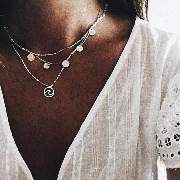 fnio simple design silver color wave choker necklaces & pendants for women sequins pendant multilayer necklace waves chokers 
fnio simple design silver color wave choker necklaces & pendants for women sequins pendant multilayer necklace waves chokers