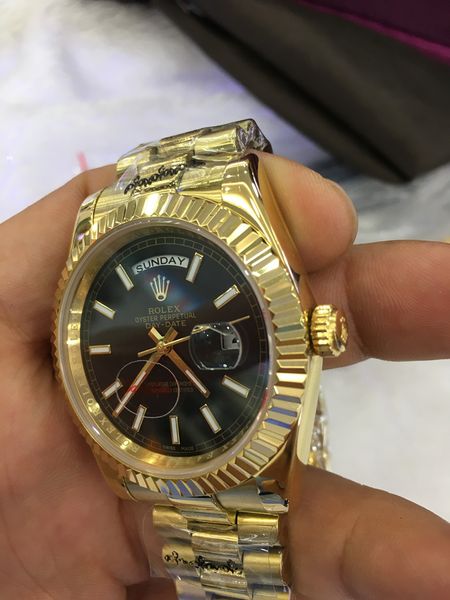 with original box watch day date mechanical 41mm mens watches stainless steel bezel stainless steel strap 904l wristwatches, Slivery;brown
with original box watch day date mechanical 41mm mens watches stainless steel bezel stainless steel strap 904l wristwatches, Slivery;brown