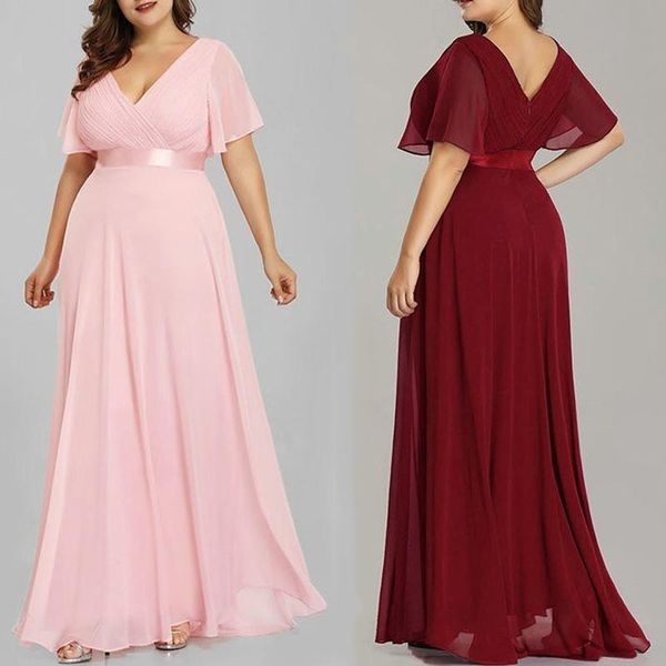 md 2020 spring summer long dress women deep v neck dress elegant ladies short sleeve boho plus size pink dresses party robe, Black;gray
md 2020 spring summer long dress women deep v neck dress elegant ladies short sleeve boho plus size pink dresses party robe, Black;gray