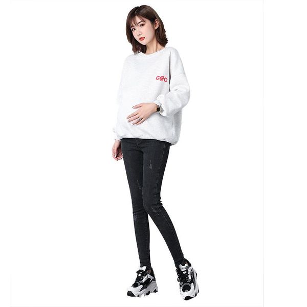 elastic net red pregnant women skinny cowboy pants new style korean-style students slimming pencil capri pants, White
elastic net red pregnant women skinny cowboy pants new style korean-style students slimming pencil capri pants, White
