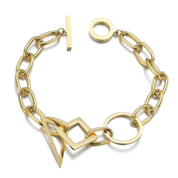 fashion geometric chain bracelet simple splicing trend stainls steel jewelry dign ot buckle bracelet female, Golden;silver
fashion geometric chain bracelet simple splicing trend stainls steel jewelry dign ot buckle bracelet female, Golden;silver